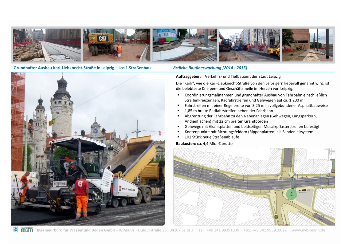  Grundhafter Ausbau Karl-Liebknecht-Straße in Leipzig – Los 1 Straßenbau - Verkehrs- und Tiefbauamt Leipzig [2015] 